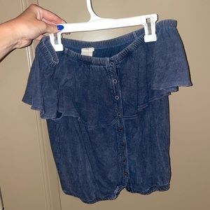 Free People - Denim strapless Top - size M - worn once